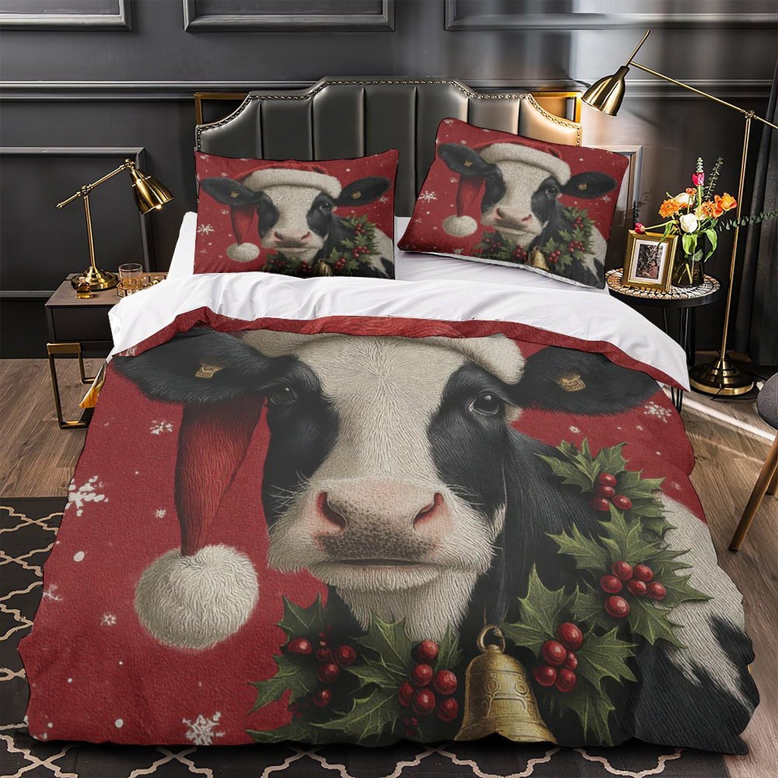 Housse de couette carrosse de Noël pour une chambre d'hiver cosy