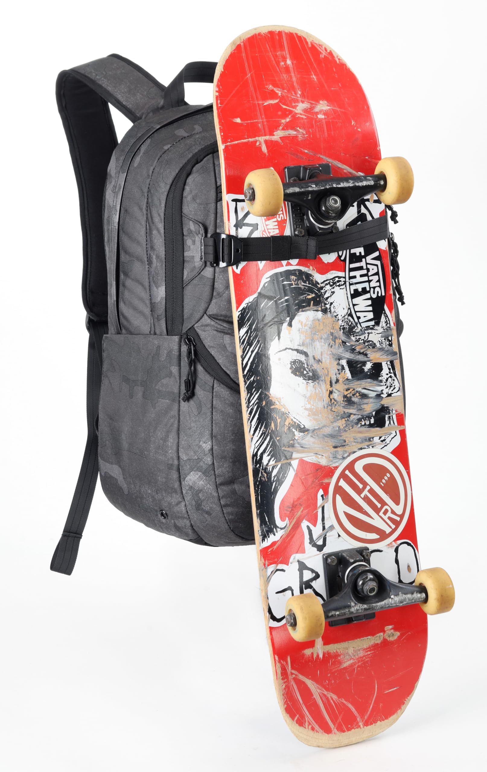 Nitro Future Hero Sac à dos d'écolier avec organiseur et compartiment pour ordinateur portable 17", Camouflage forgé, 35 l, Décontracté