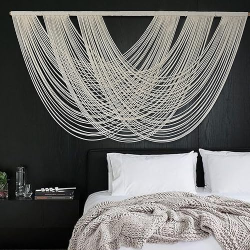 Flber Macrame Wall Hanging Large 57.00" W x 31.00" L