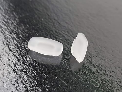 Almohadillas de silicona para nariz de 0.472in x 0.236in para gafas de sol y gafas Costa Maui y más, sin color, 2
