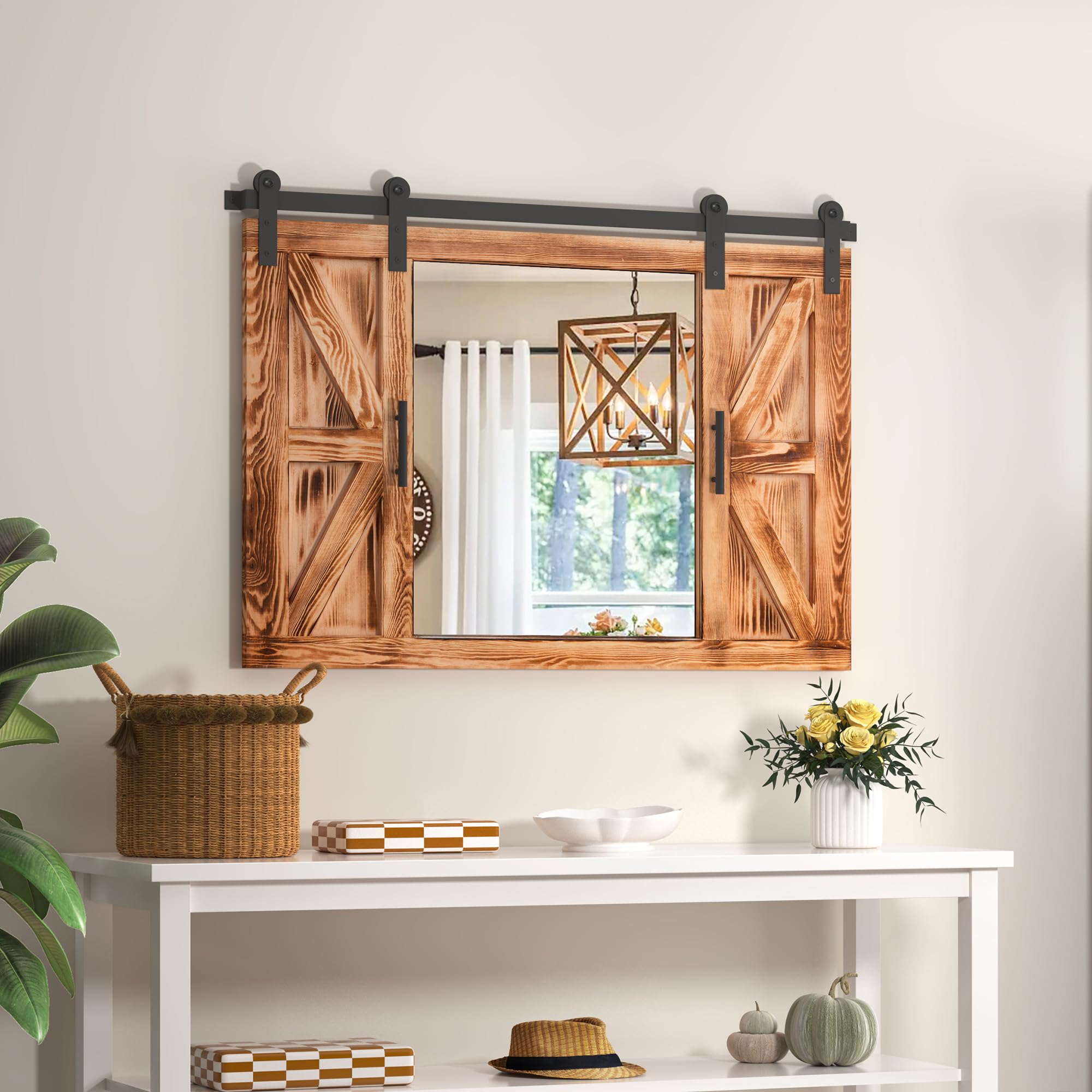 Amazon.com: COGOOD Farmhouse Barn Door Mirror - 37