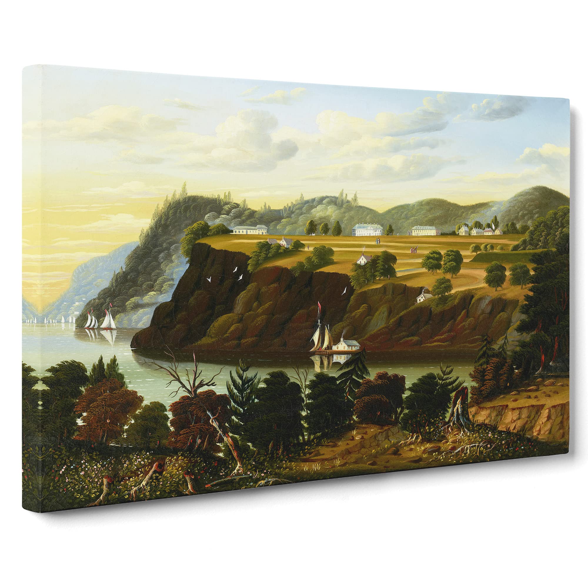 View Of West Point By Thomas Chambers Canvas Print, Mixed, 25L x 50W cm