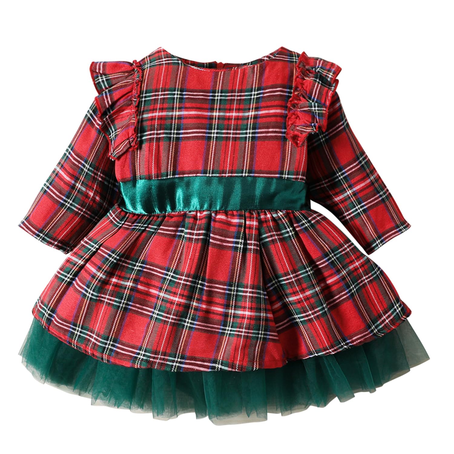 Robe Bébé Fille En Tissu Tartan Rouge - Tailles 0-3 à 18-24 Mois - Neuf Avec étiquettes - Parfait Pour Occasion Spéciale