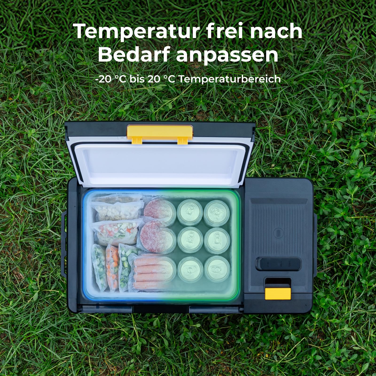BougeRV CRX3 Kompressor Kühlbox 28L mit Akku 240Wh, Auto Kühlbox, Tragbare Kühlbox 12V 230V -20℃ bis 20℃, Akku Kühlbox mit App-Steuerung, Für Camping, Auto, Outdoor, Reise & Freizeit (2026 Neu)