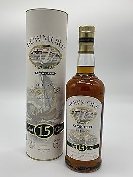 終売品　ボウモアBOWMORE 15年 シングルモルトウイスキー 新旧セット Amazon.co.jp: ボウモア 15年 [シングルモルト ウイスキー