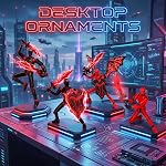 Pthjswj T13 Jeu de figures d'action, 2PCS Déjà assemblé, multi-joints mobiles 3D Imprimé, Mise à niveau des joints serrés, pour l'animation stop-motion & Affichage créatif, 6 mains interchangeables & 4 Armes & 2 Ailes