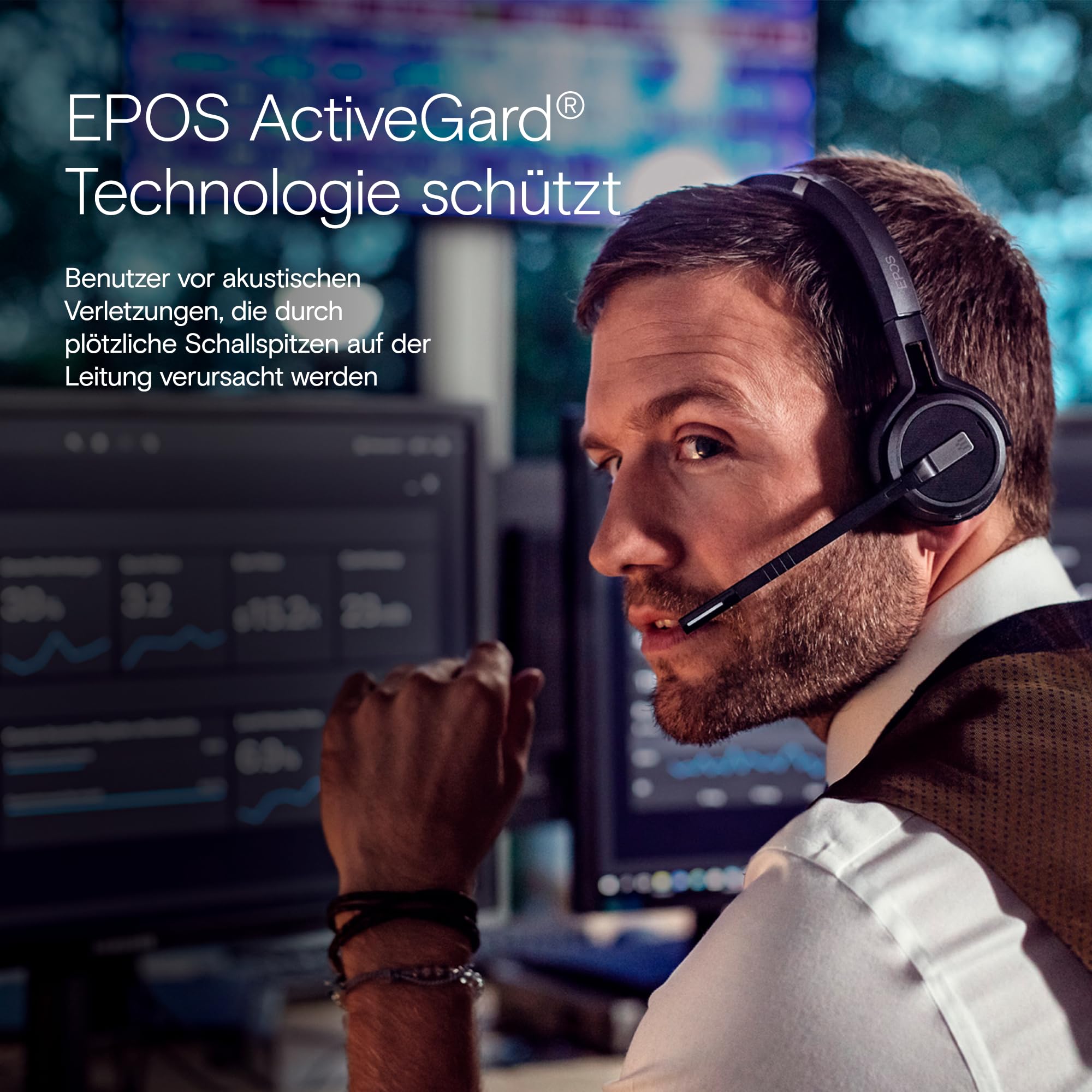 EPOS SDW 30 HS DECT-Headset - Herausragende Klangqualität, Drahtlose Bürokommunikation, Sichere DECT-Technologie, Multi-Geräte-Konnektivität, Ganztägiger