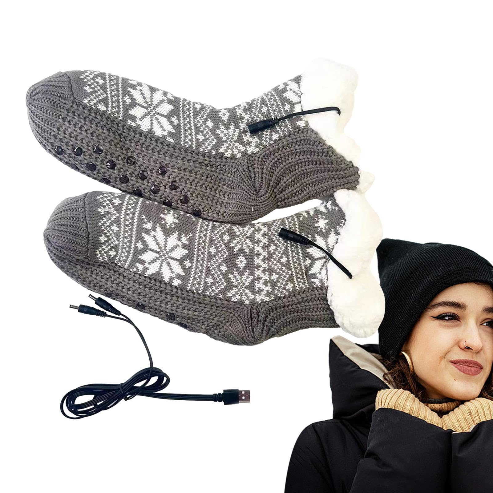 Electric Heated Socks Rechargeable Battery - Heating Socks For Women - Rechargeable 5V Battery Heated Socks For Men And Women, Full Sole Heating Electric Socks For Cycling, Winter Socks For Field