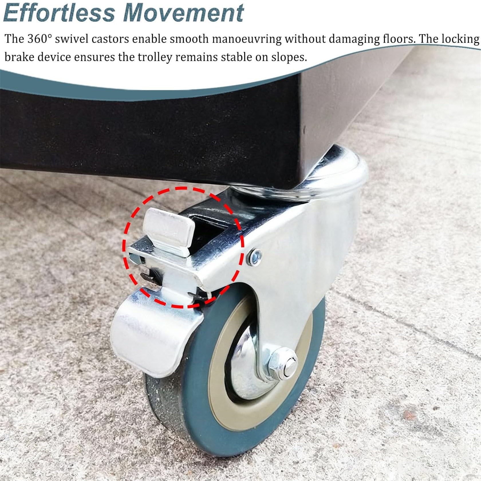 Chariot pliable robuste avec roues pivotantes verrouillables, idéal pour un usage commercial, parfait pour les chaises empilables de 16 à 20, design portable et durable
