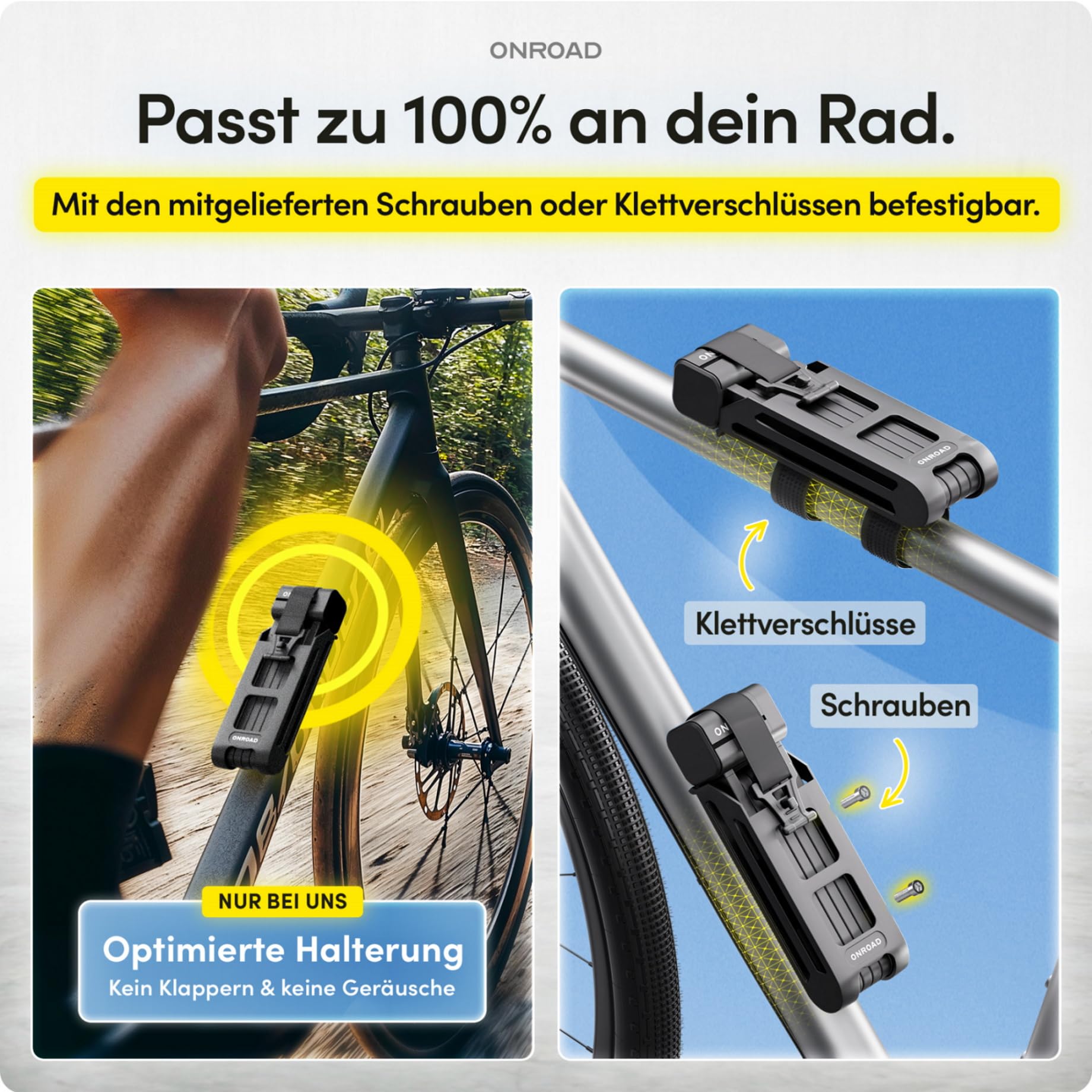 Faltschloss Fahrrad Onlock Pro 85cm diebstahlsicher – Fahrradschloss hohe Sicherheit – Robustes & kompaktes Fahrradschloss Faltschloss mit Halterung – Fahrrad Schloß ideal für E-Bike