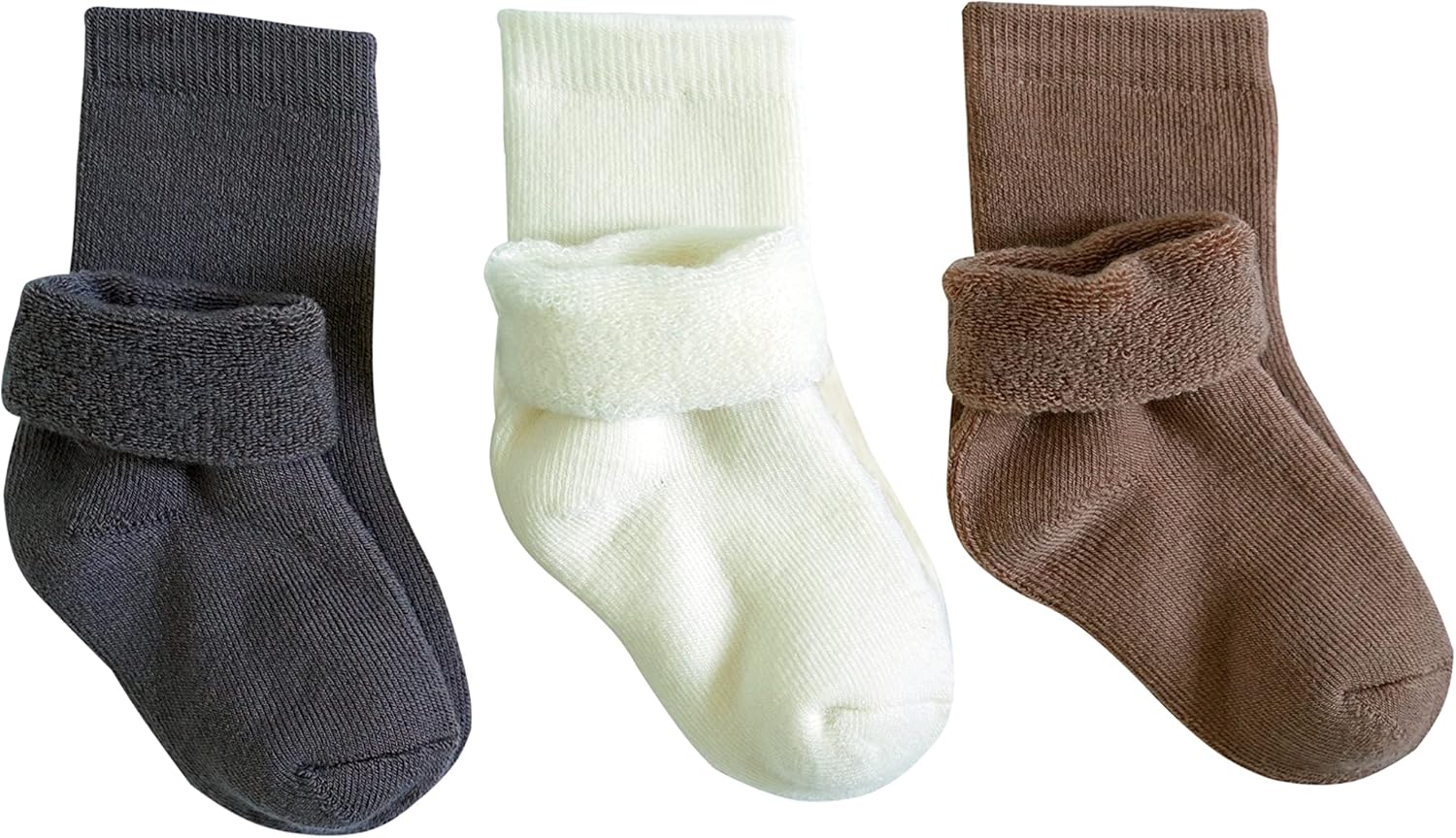 tittimitti 75% Merino Wool Baby Toddler Terry Socks 3-Pack.