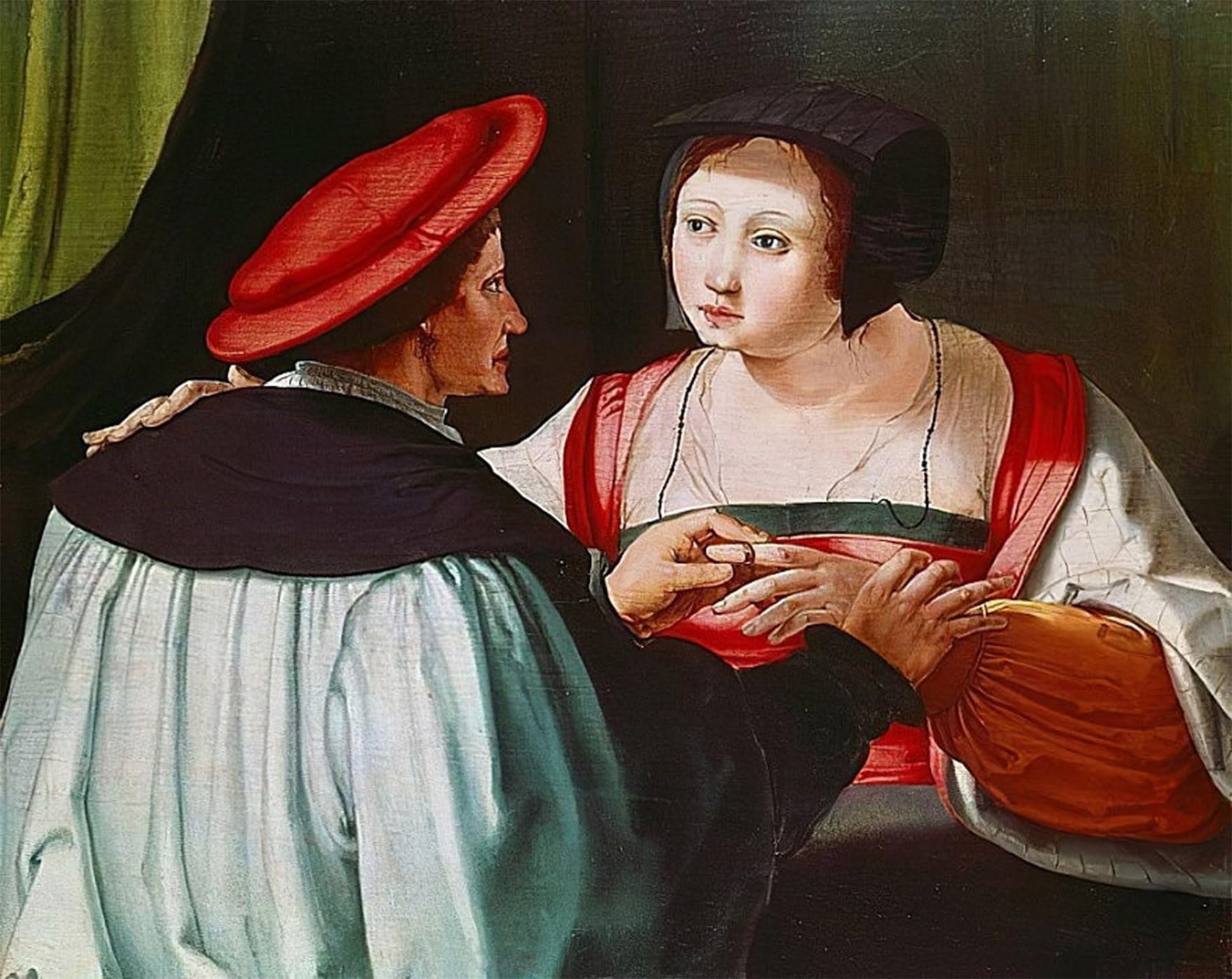 ARTXLXXBN Famous Art Print Poster Vintage Wall Art the Engagement by Lucas Van Leyden Canvas Art Poster for Home Decor 60x90cm