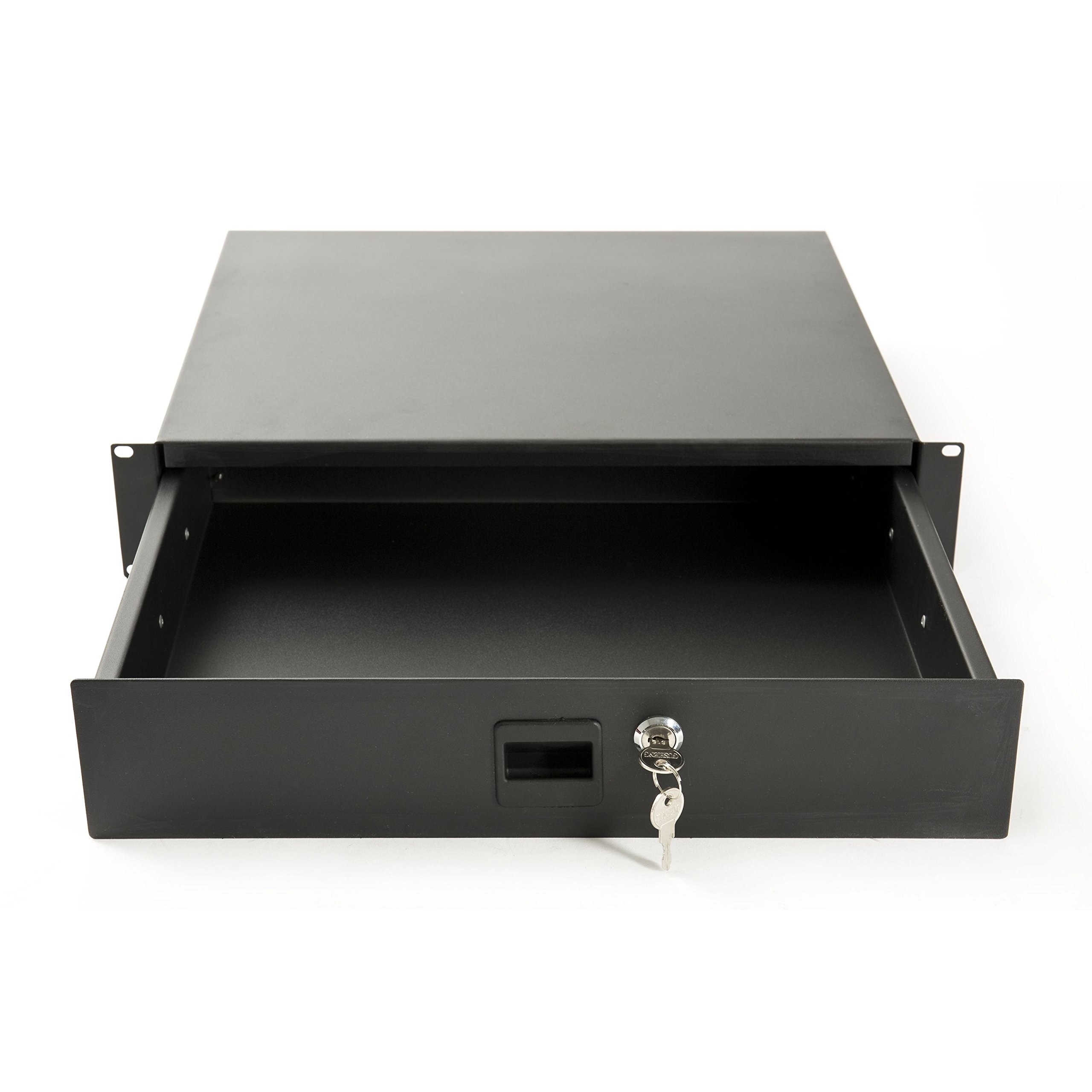MUSIC STORE Rack 19" tiroir 2 U verrouillable - Tiroir de rack