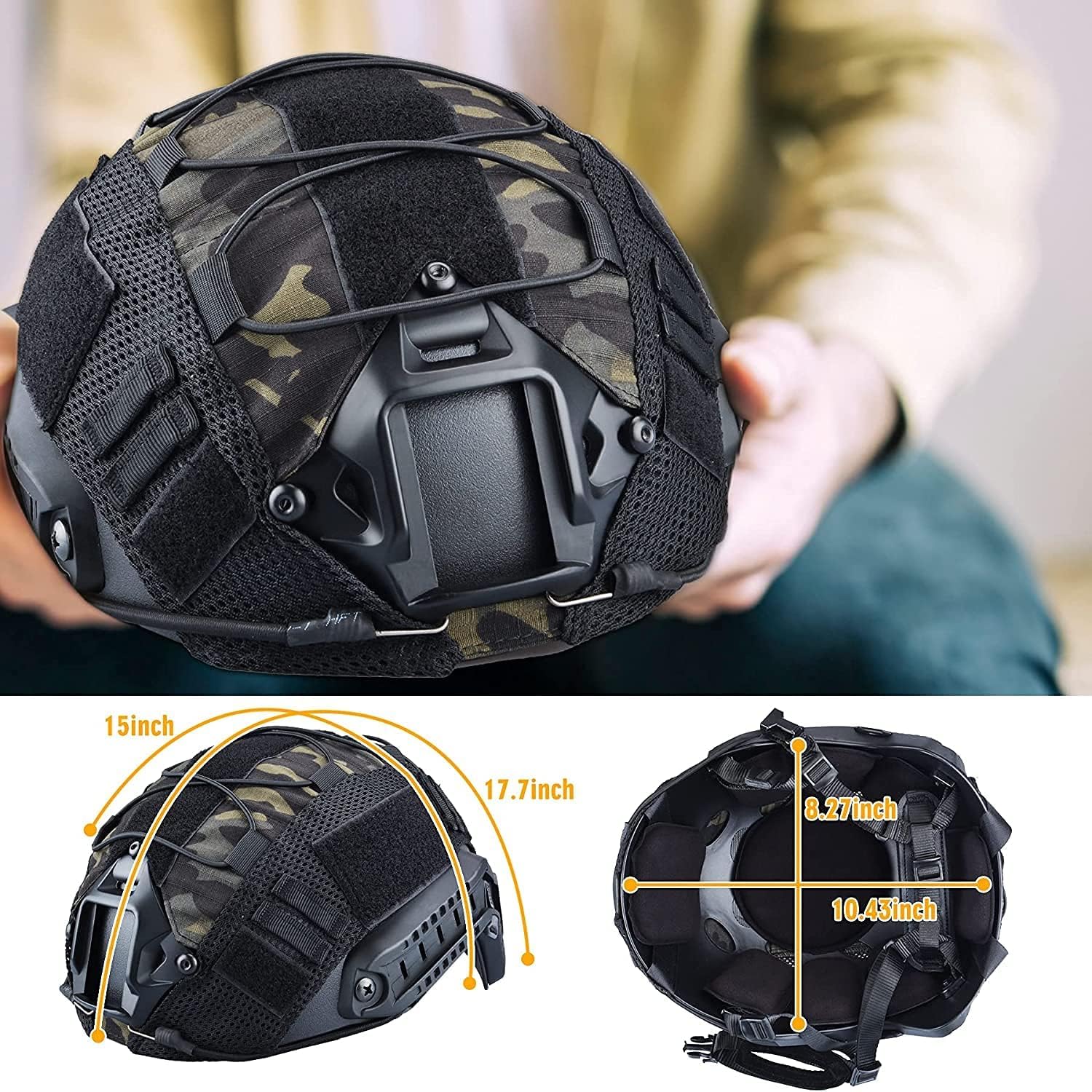 Casque tactique airsoft paintball rapide type PJ support NVG noir