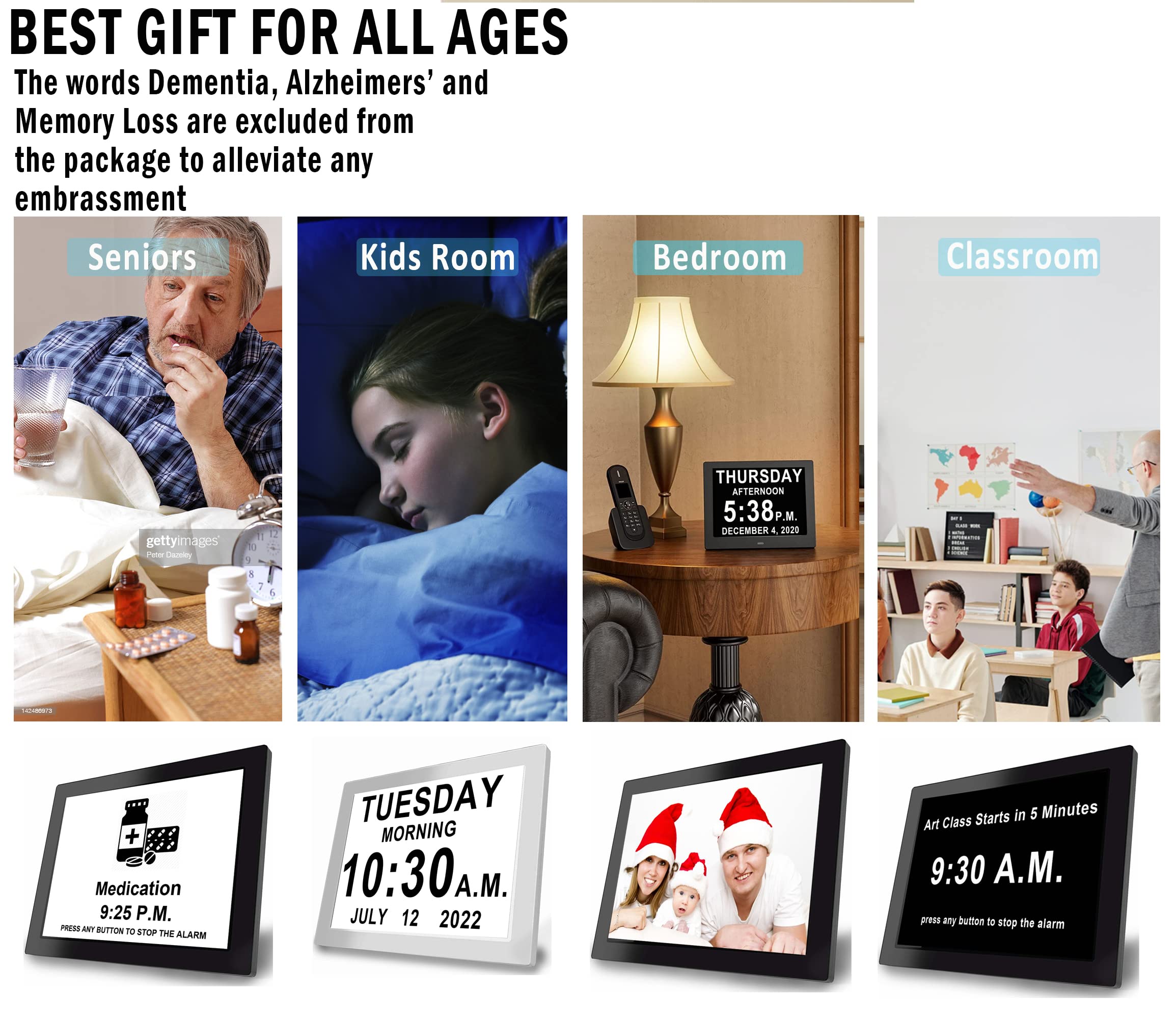 Buy 【New 2022】 Véfaîî 19 Alarms Calendar Clock, Custom Reminders and