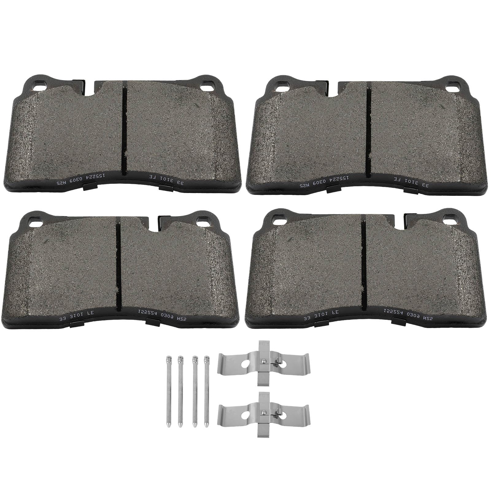 SCITOO D1129-8238 Disc Brake Pads Sets Front Metal Brake Pads w/Hardware