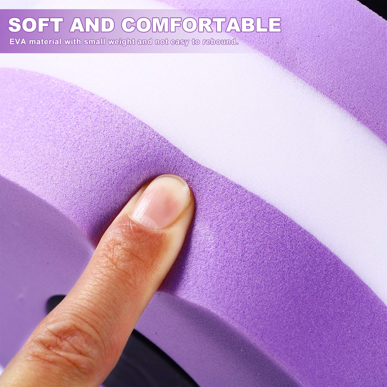 SEWACC Lot de 2 haltères aquatiques en mousse EVA haute densité pour exercices d'aérobic (violet)