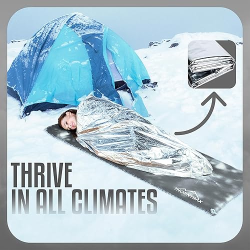 Miniatura 4 de Throntrax - Colchoneta de dormir para campamento, ultraligera con almohada integrada, 3.1 pulgadas de grosor, autoinflable y adecuada para todas las