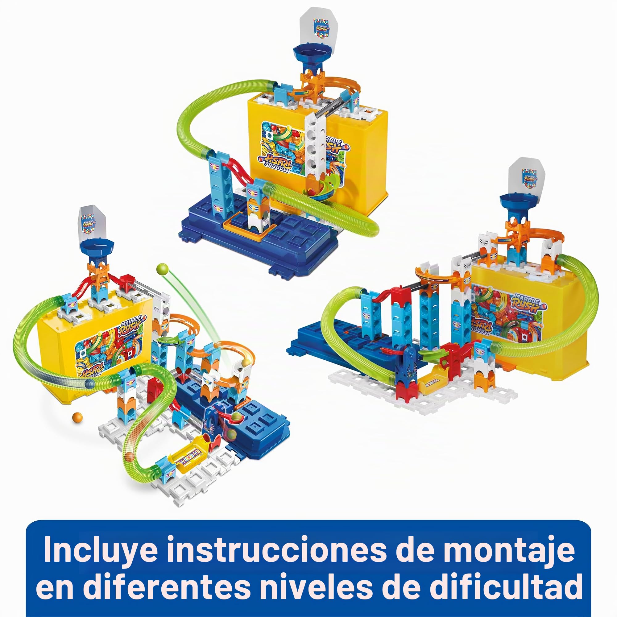 VTech Marble Rush Build & Store Box Set M400 – Pista interactiva de canicas con emocionantes Elementos de Pista y Diferentes Posibilidades de Montaje, para niños de 4 a 12 años