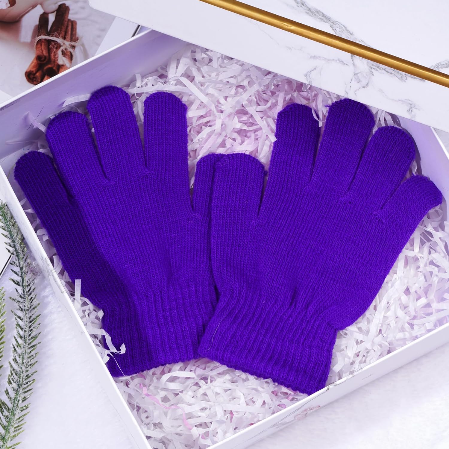 jiebor 12 Pairs Kids Warm Winter Knit Gloves for Boys Girls Children Kids - Image 7