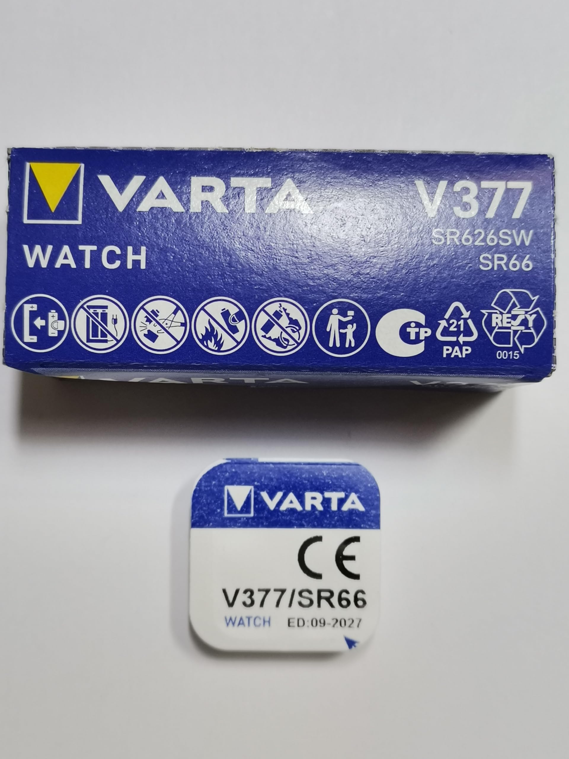 UNBEKANNT Lot de 10 Blisters de 1 Pile oxyde argent