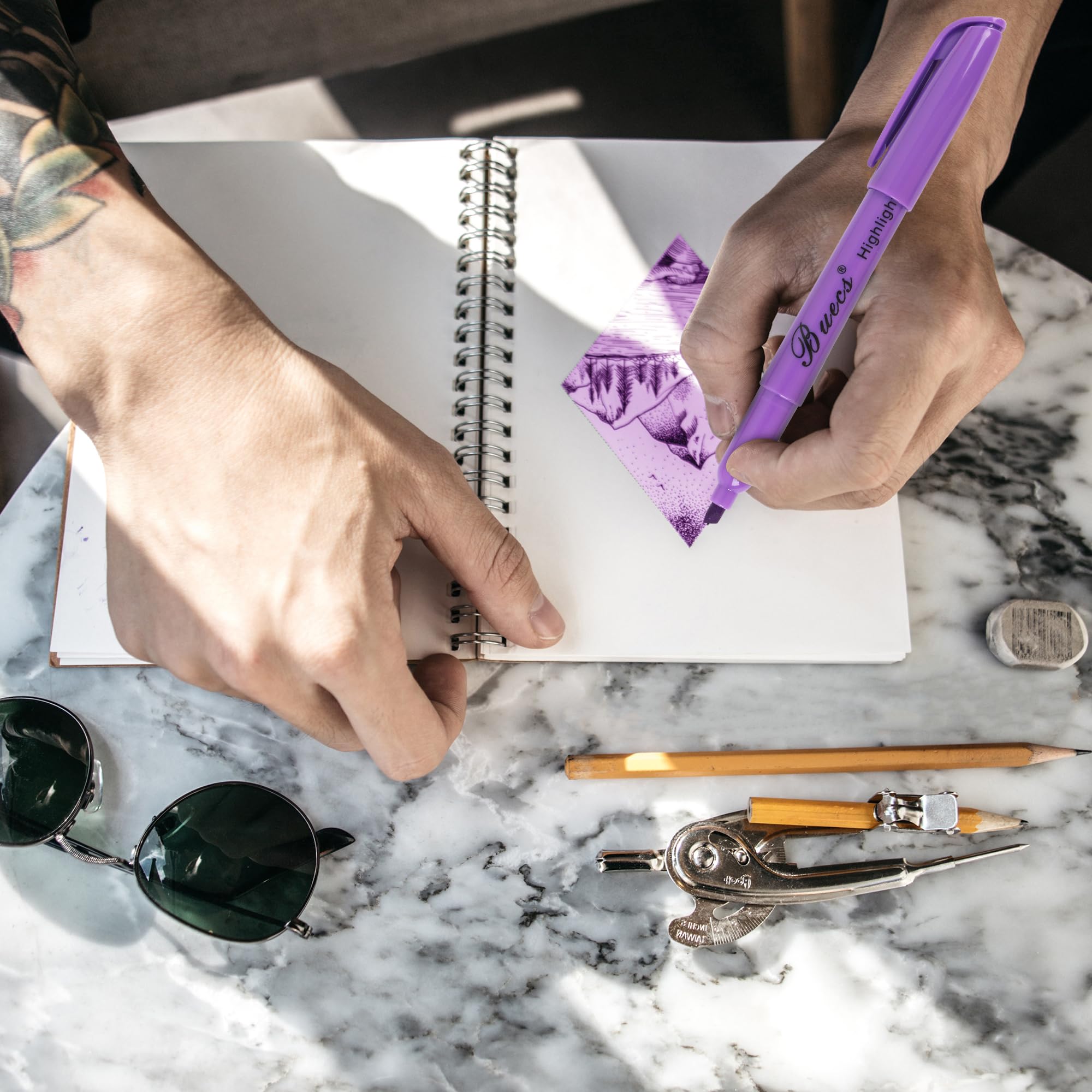 Highlighters Bulk Pack 108 Count Assorted Colors Chisel Tip suitable for Adults Highlighting Planner Notes Office School Supplies — view 7