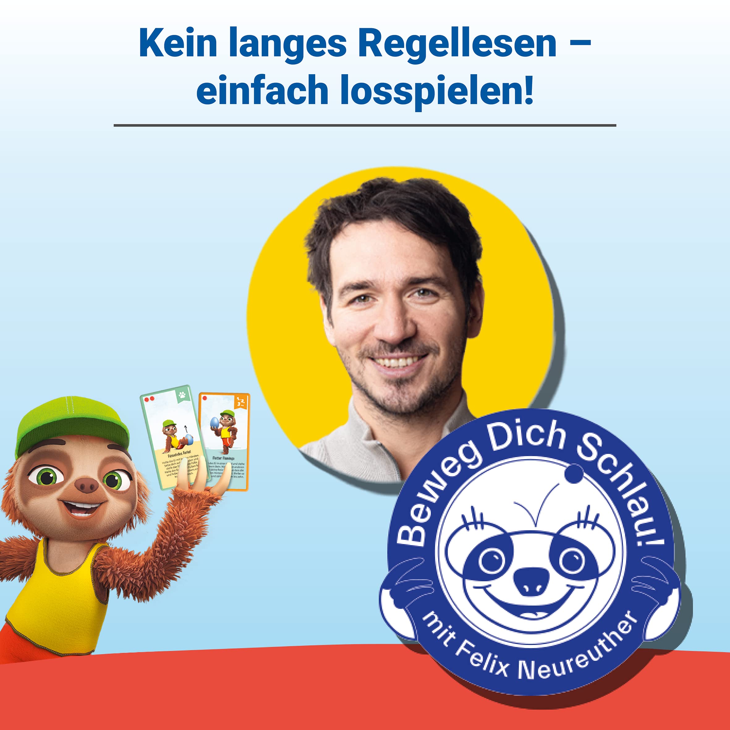Ravensburger 20931 - Felix Wackelnix Schlaues Bewegungsspiel für 1 bis 6 Kinder ab 5 Jahren entwickelt mit dem Programm Beweg Dich schlau! der Felix-Neureuther-Stiftung.