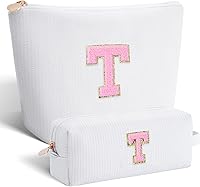 Vista 83 de Bolsa de maquillaje con iniciales personalizadas, bolsa de cosméticos, Lavanda, K