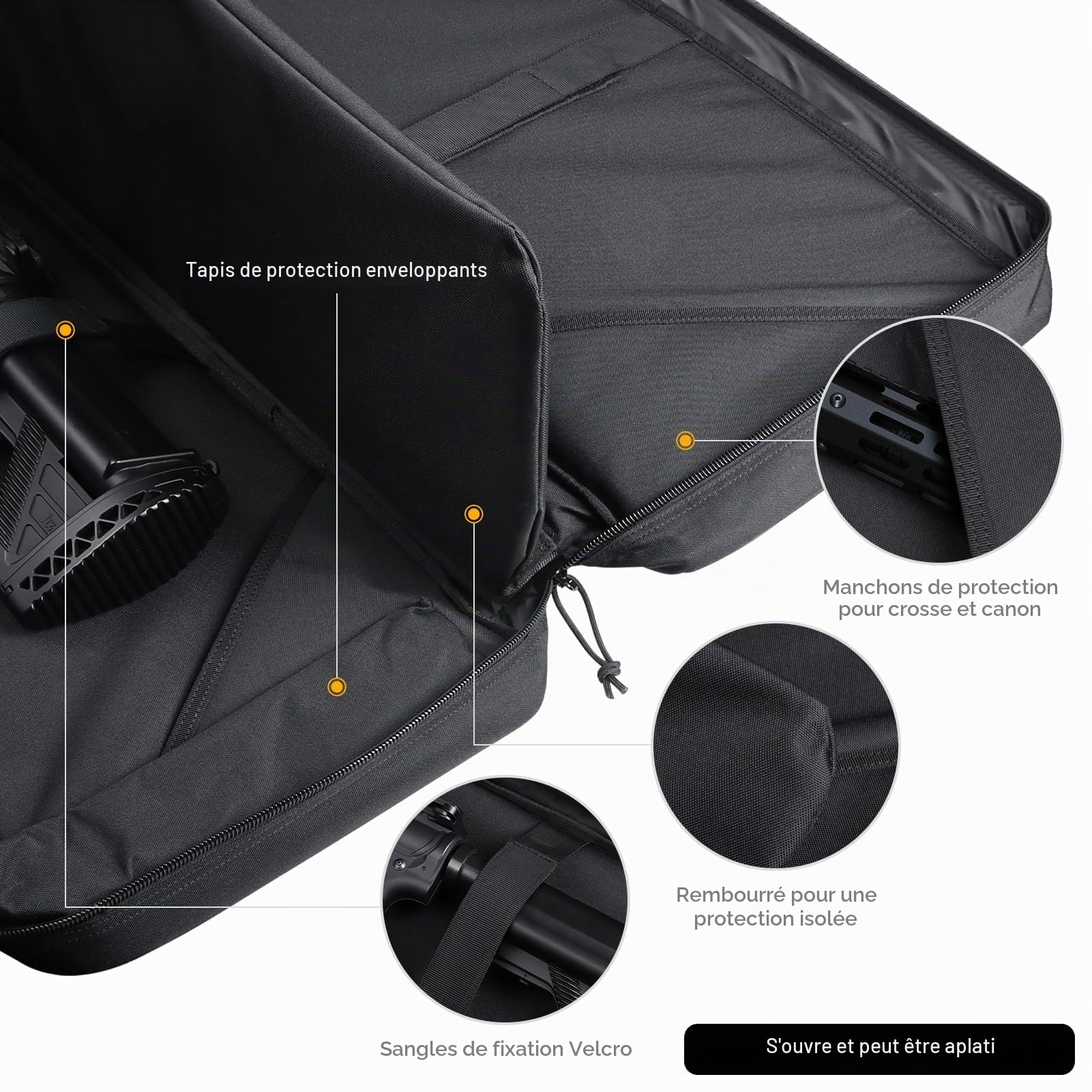 Feyachi Double Étui à Fusil 42 Pouces Etui Portable pour Fusil de Chasse