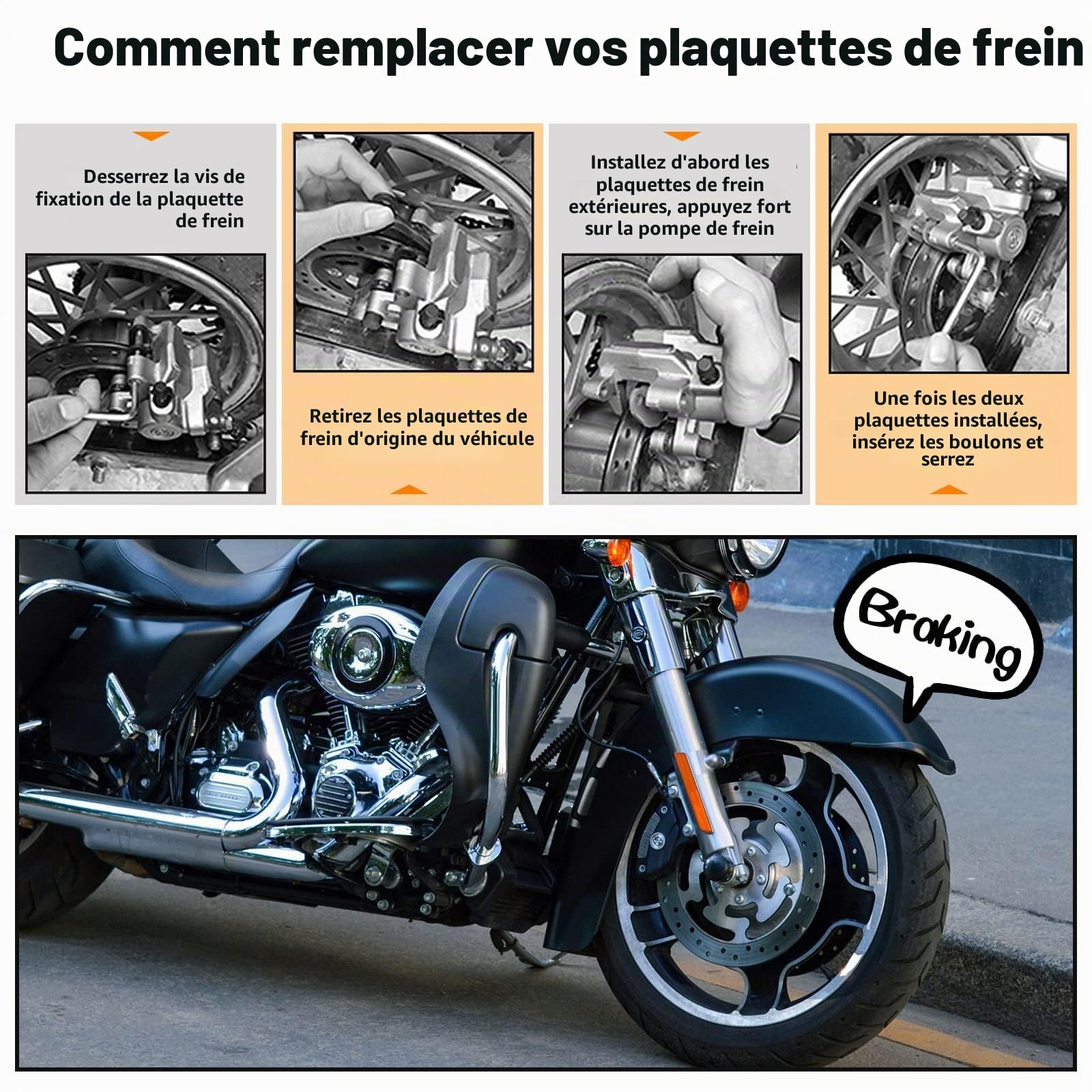 AHL Kit Plaquettes de frein pour yamaha XTZ 750 Super Tenere 1989-1995
