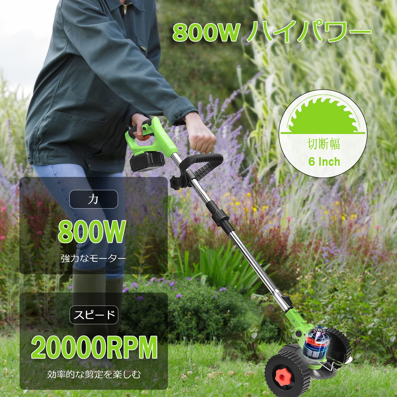 新品✨ 電動 草刈機 草刈り機 芝刈り機 4000mAh バッテリー2個 充電式 Amazon.co.jp: 2025新登場 草刈り機 充電式 4000mAh大容量