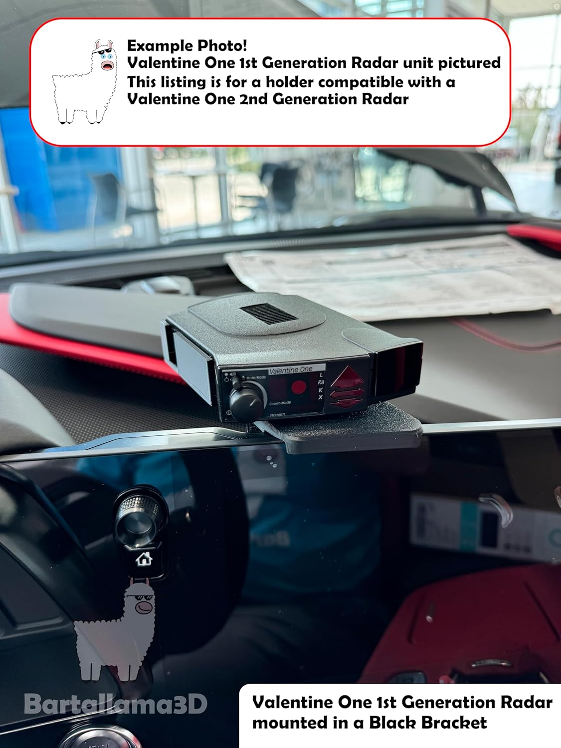 Radar Holder for Valentine One 2nd Generation Compatible with C8 Corvette (2020-2025 C8 Corvette)