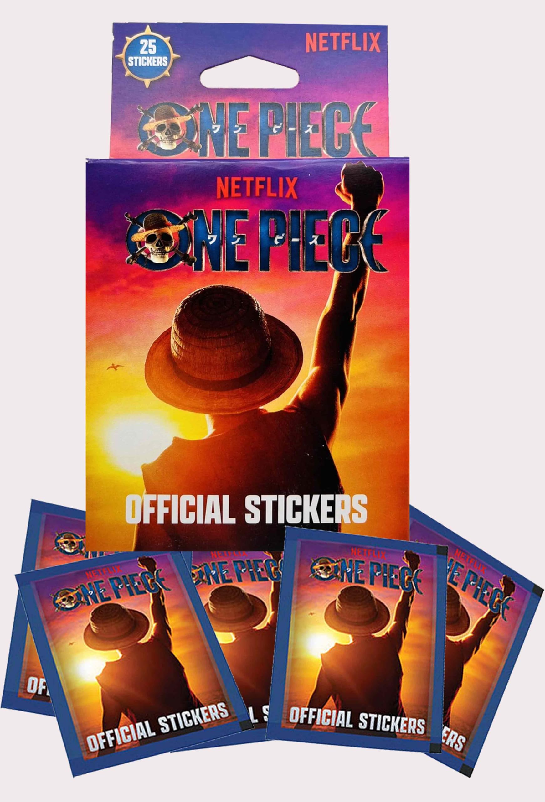 Album Figurine One Piece+2 bustine da 5 Figurine+ 2 Deck da 5 bustine – Collezione Carte One Piece Diramix -Netflix