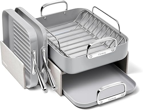 Miniatura 8 de Caraway Juego de sartenes cuadradas  Perfecto para asar a la plancha, tostar, asar, asar y más  Sartenes antiadherentes con revestimiento de