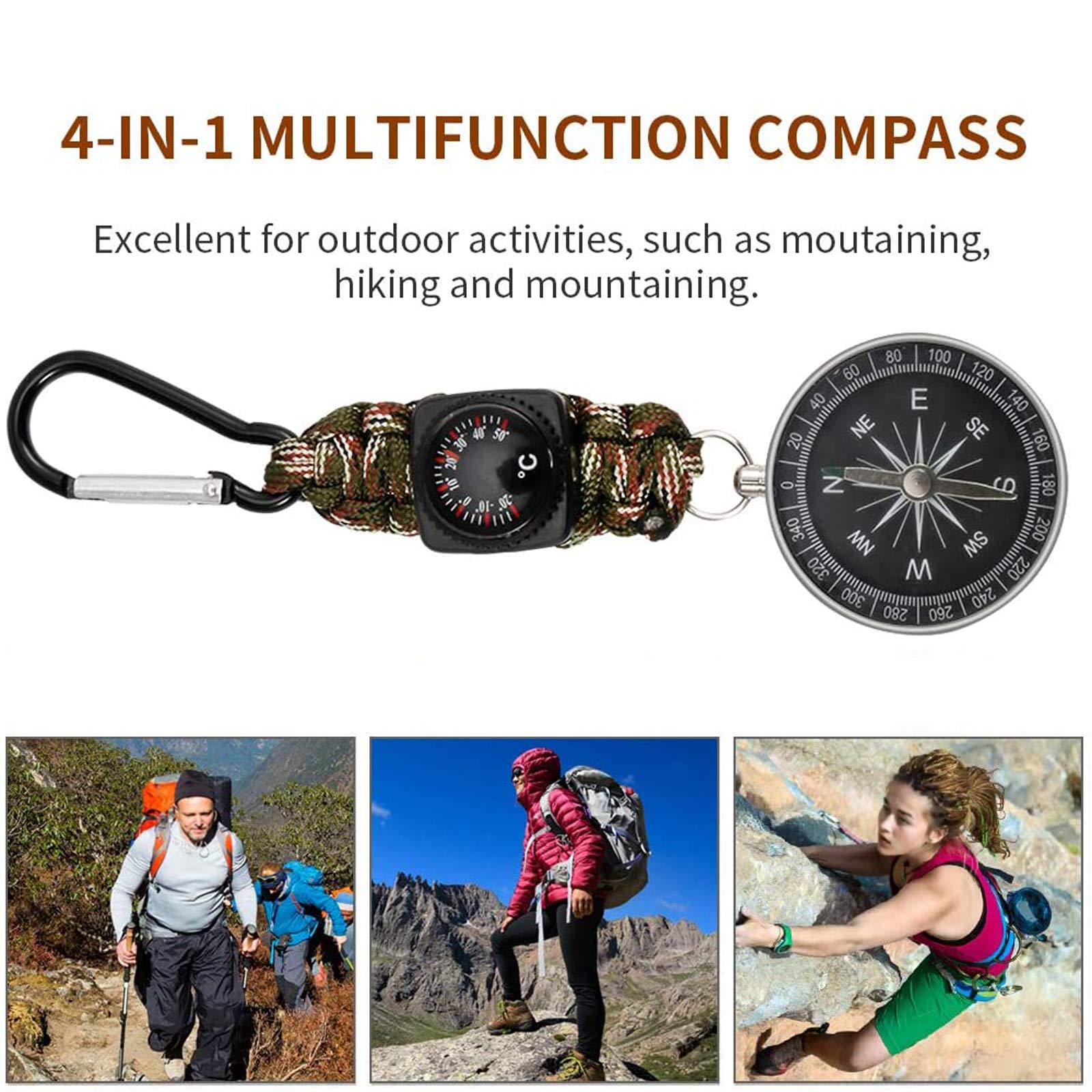 Bussoline Con Moschettone - Set 24 Pezzi Compatti Per Escursionismo, Campeggio E Avventura - Foto 5