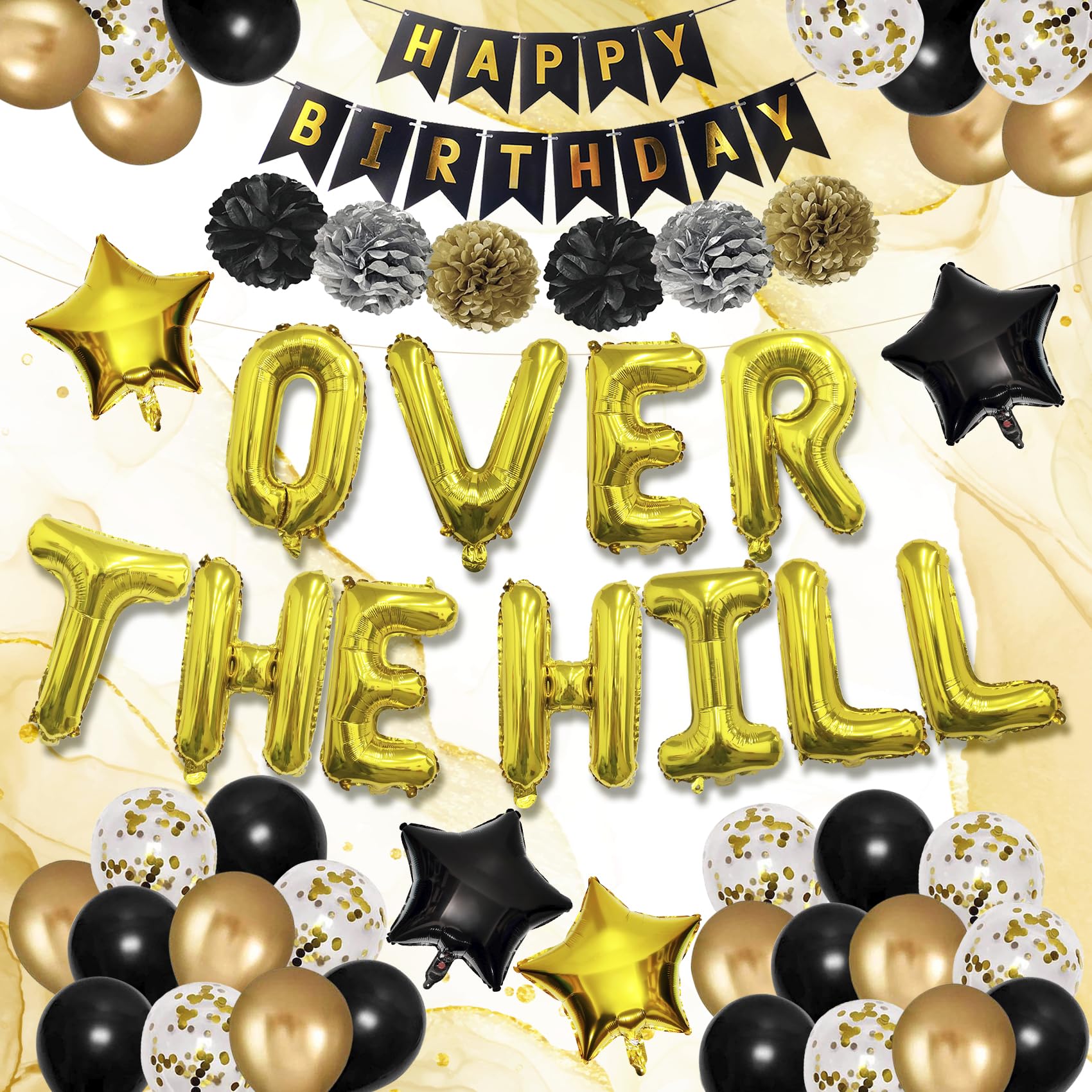 Amazon.com: Over The Hill Birthday Decorations For 40th 50th 60th 70th 80th  Birthday Decorations Old Man Birthday Decorations Old People Party  Decorations Funny Aged To Perfection Decorations Gifts Supplies : Home \u0026, image size:1700x1700