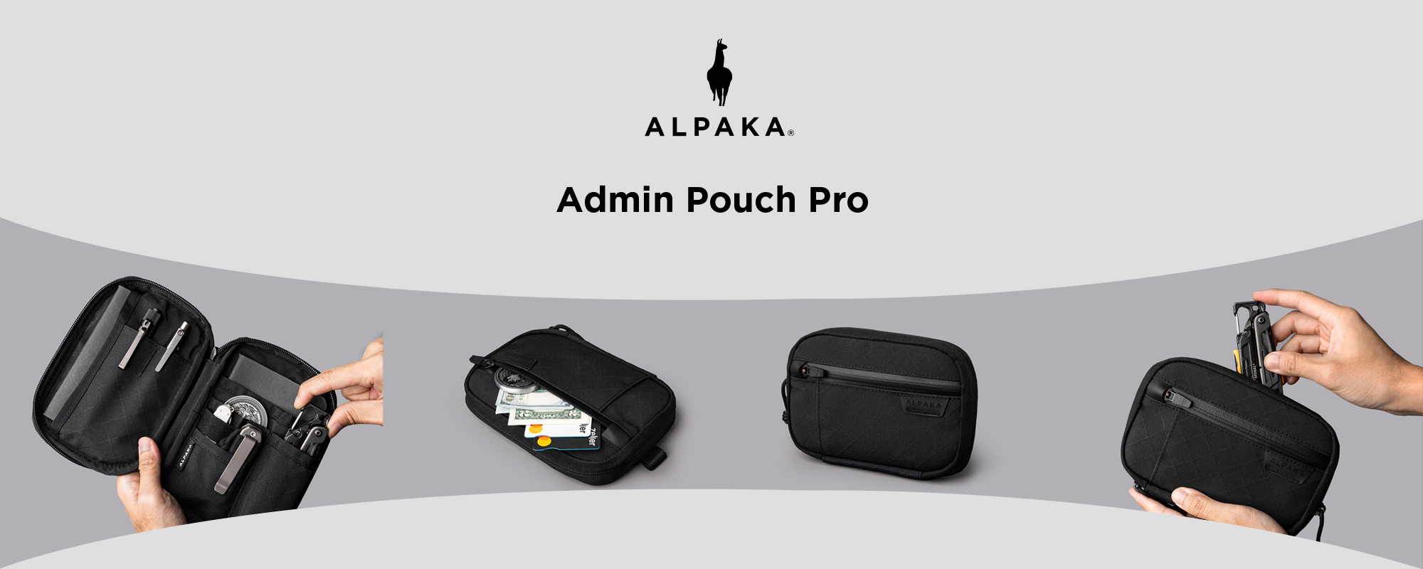 ALPAKA Admin Pouch - Handige opslag met ritssluiting voor elektronica, kabels en compacte gereedschapssets - Te gebruiken als dagelijkse EHBO-kit - Weerbestendige olijfgroene X-Pac X42-stof