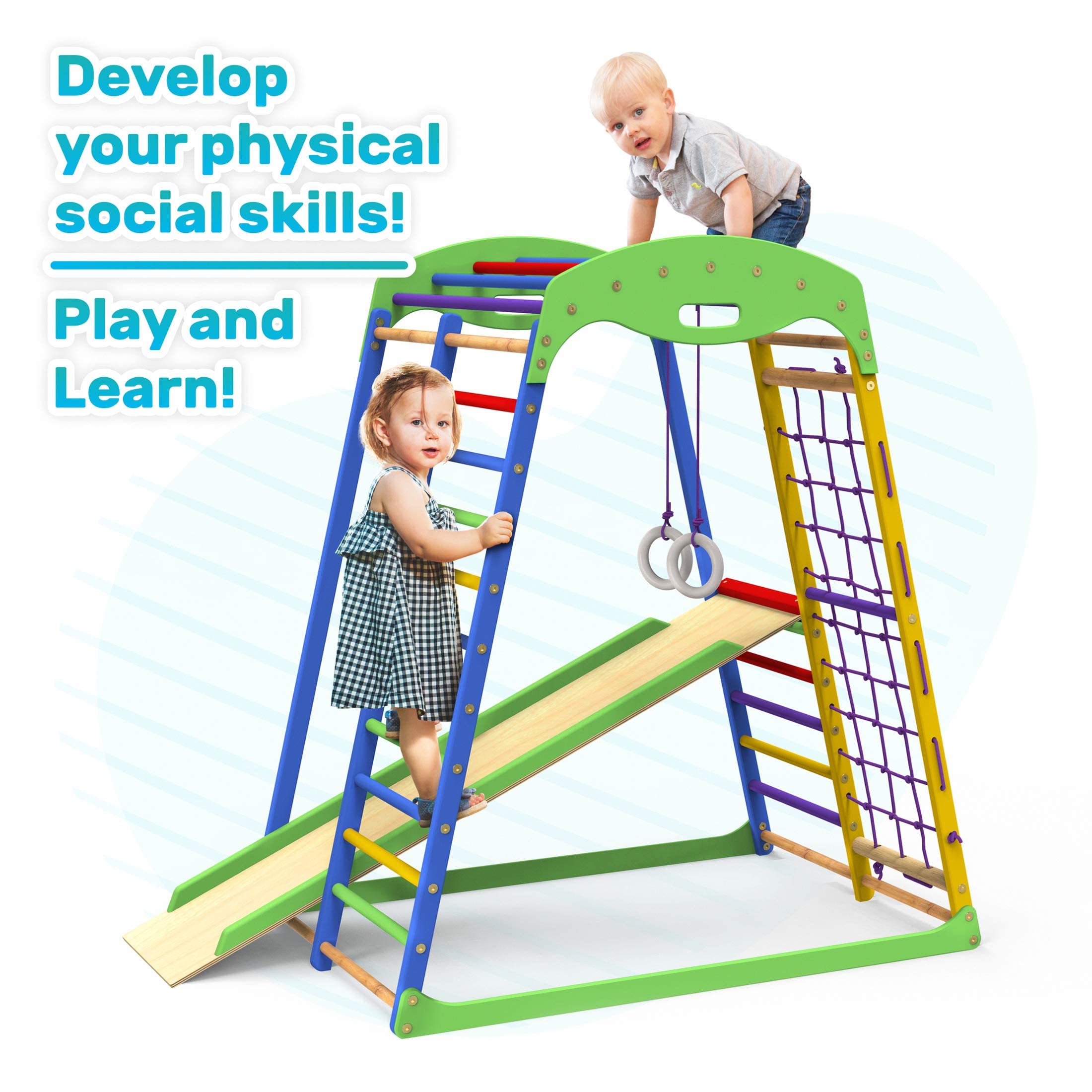 Indoor Playground Toddler Climber Slide Kids Jungle Gym Playset