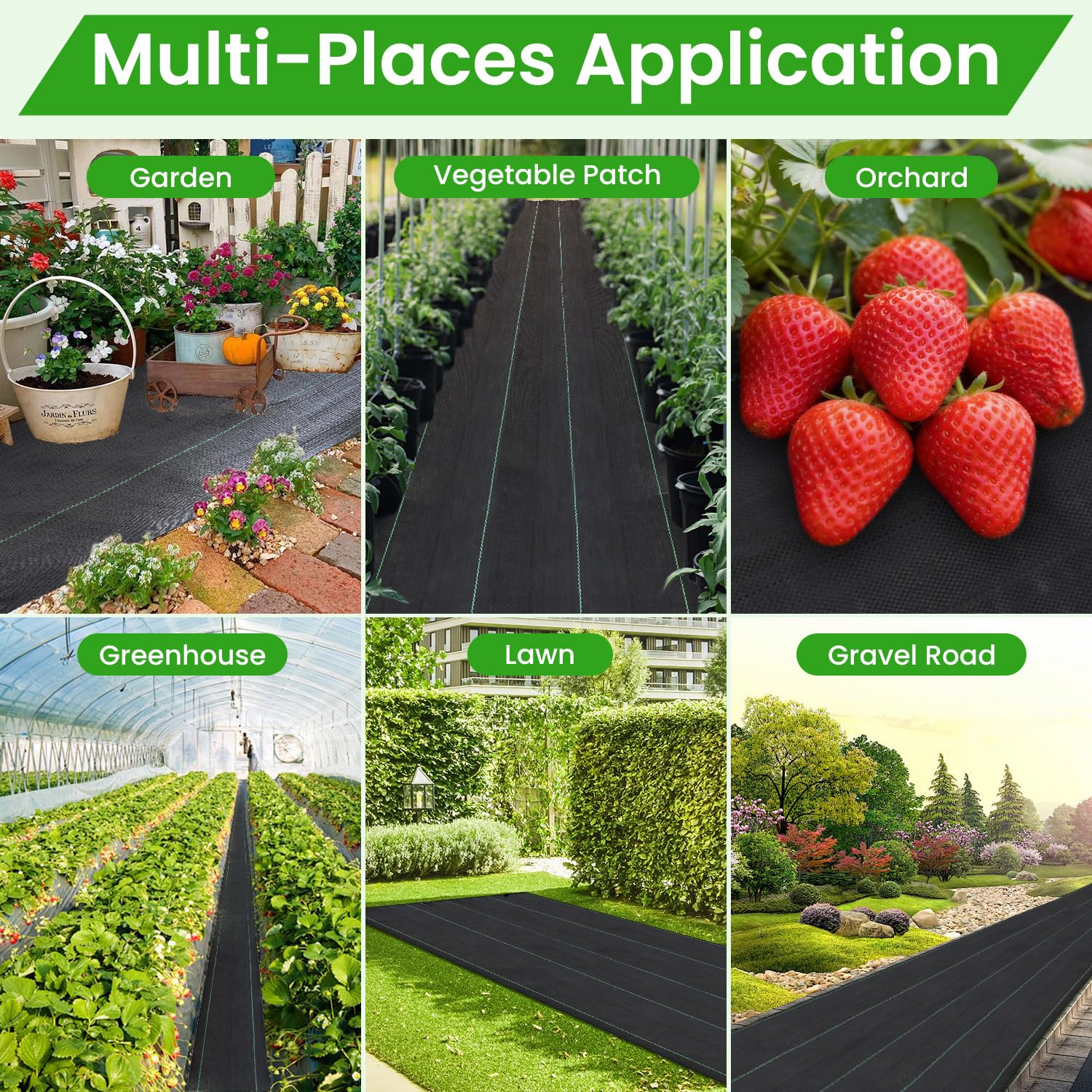 JTSIOV Weed Barrier Fabric, 2.6x100ft Landscape Fabric, 3.2oz Heavy Duty Durable Woven Geotextile Fabric, High Permeability Ground Cover Mat, Driveway Fabric, Garden Weed Control Cloth