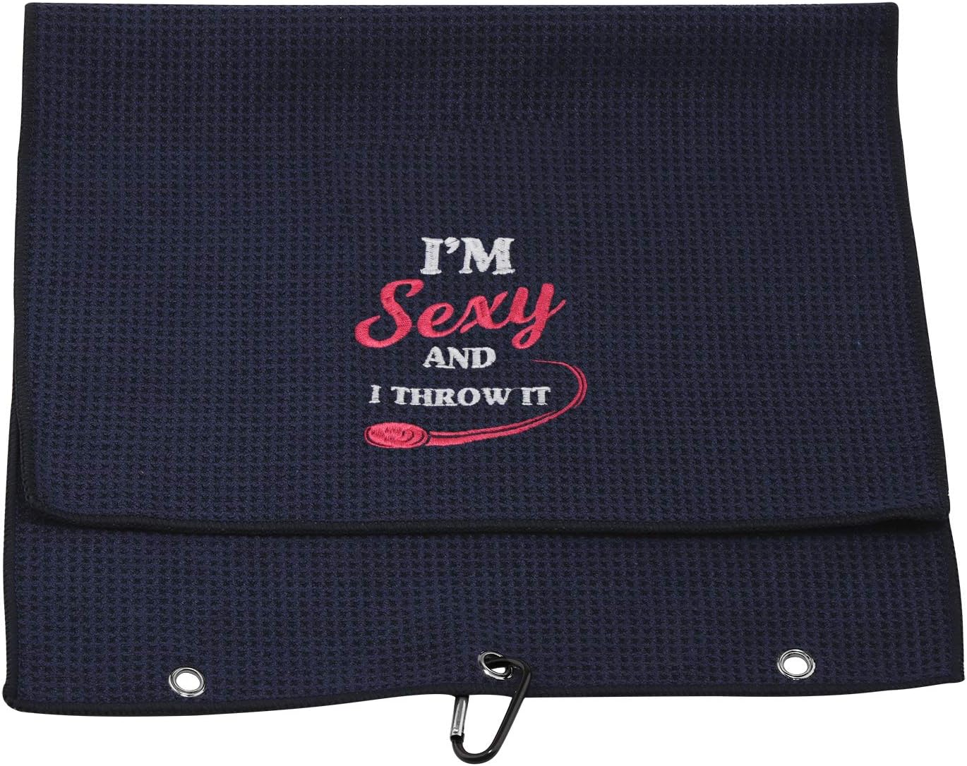 review Disc Golf Towel Golf Towel Embroidered Golf Towel Gift I'm Sexy and I Throw It Golf Towel with Clip (Sexy and I Throw It)