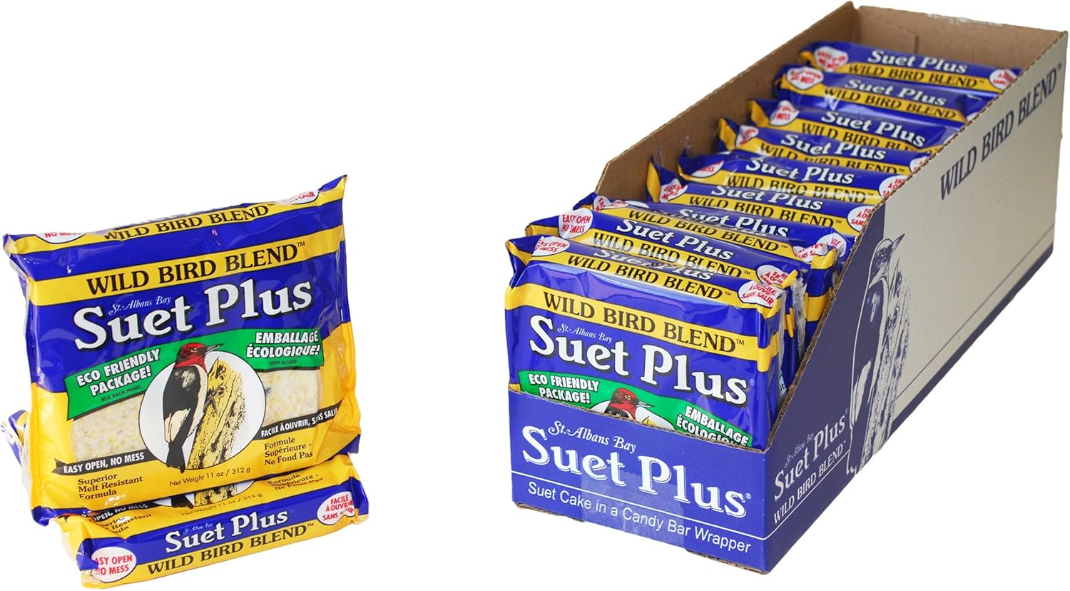 Wildlife Sciences Woodpecker Blend Suet Cakes, 11 oz., 12 Suet Cakes