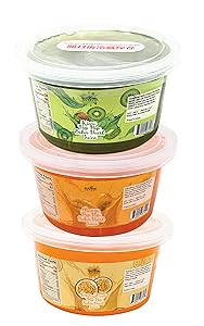 Fusion Select Bursting Popping Boba Pearls - Fruit Tea Snack Toppings Asmr Food (Kiwi, Mango, Passion Fruit)