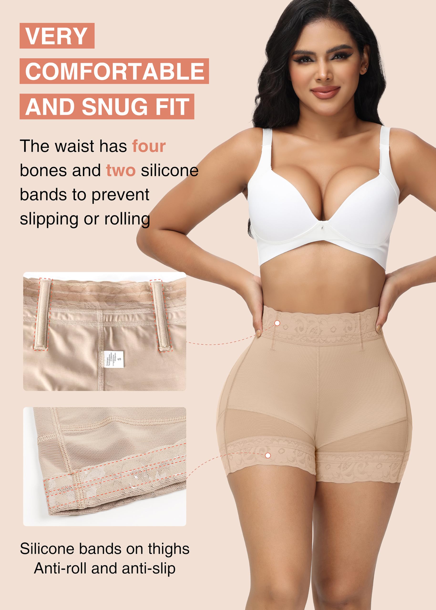 SHAPSHE, Mutandine modellante per il sollevamento dei glutei per le donne che controllano la pancia e modellano il corpo, più sottili