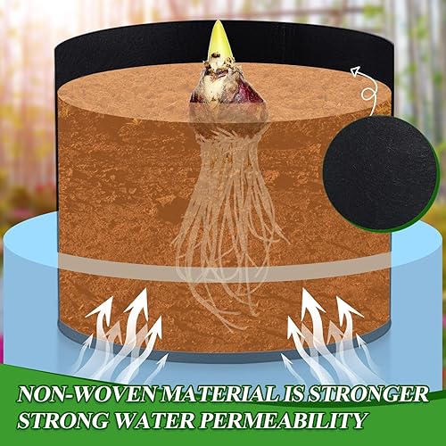 Miniatura 4 de Norme 8 macetas acuáticas para estanques, cestas de tela resistente para jardín, plantas acuáticas, pantanos, lirio de agua, loto, flor (8 x 6