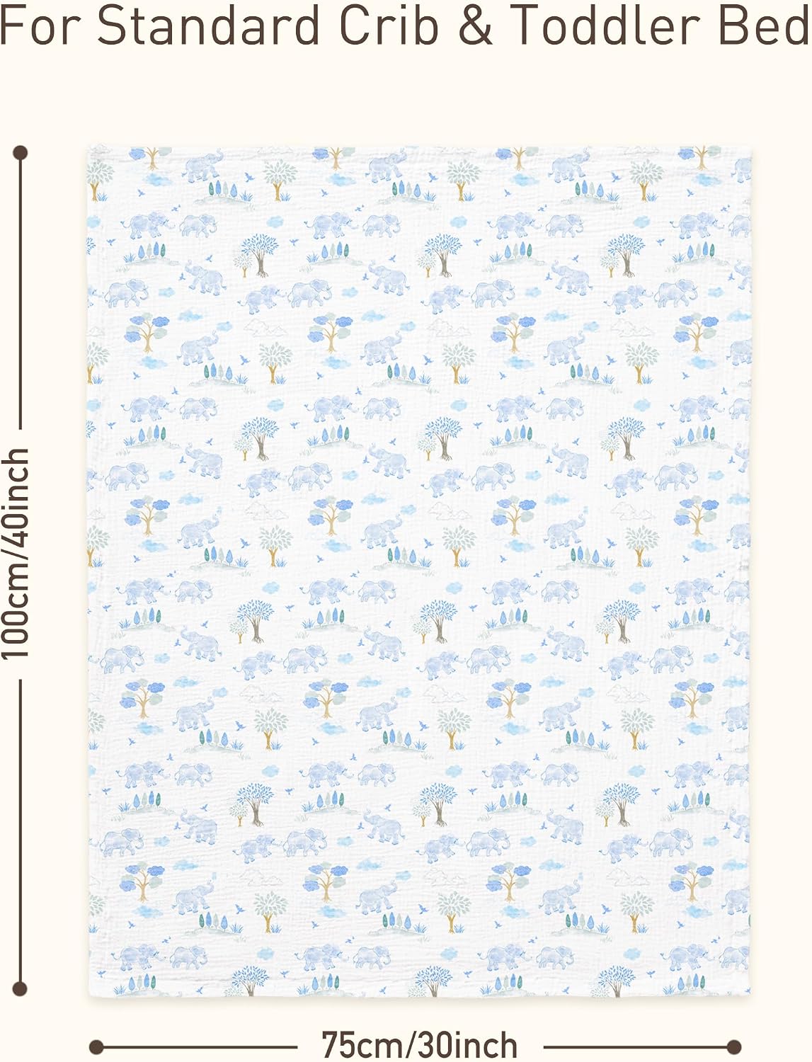 GLLQUEN BABY Muslin Baby Blankets for Boys & Girls, 2-Layer Toddler Blanket image 4