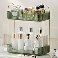 Vista 17 de YCIA&DONE Organizador de Baño para Encimera, Almacenamiento de Maquillaje, Estante de Bandeja para Cosméticos de Cuidado de la Piel, Soporte