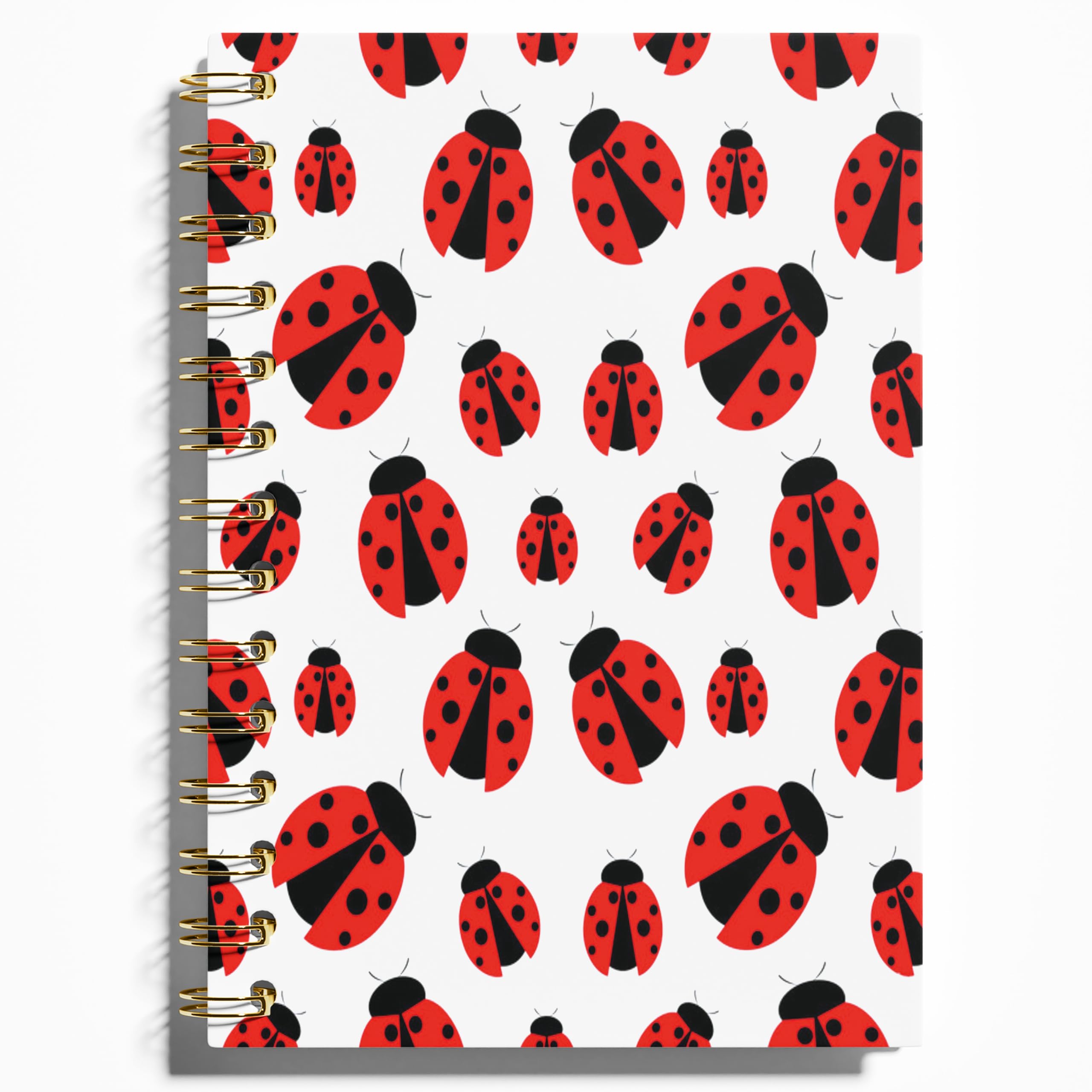 WFSM Lady Bugs Notebook - Ladybug Notebook, Ladybug Journal, Lady Bug Gifts Women Journal, Ladybug Gifts for Women Spiral Notebook, Lady Bugs Decor