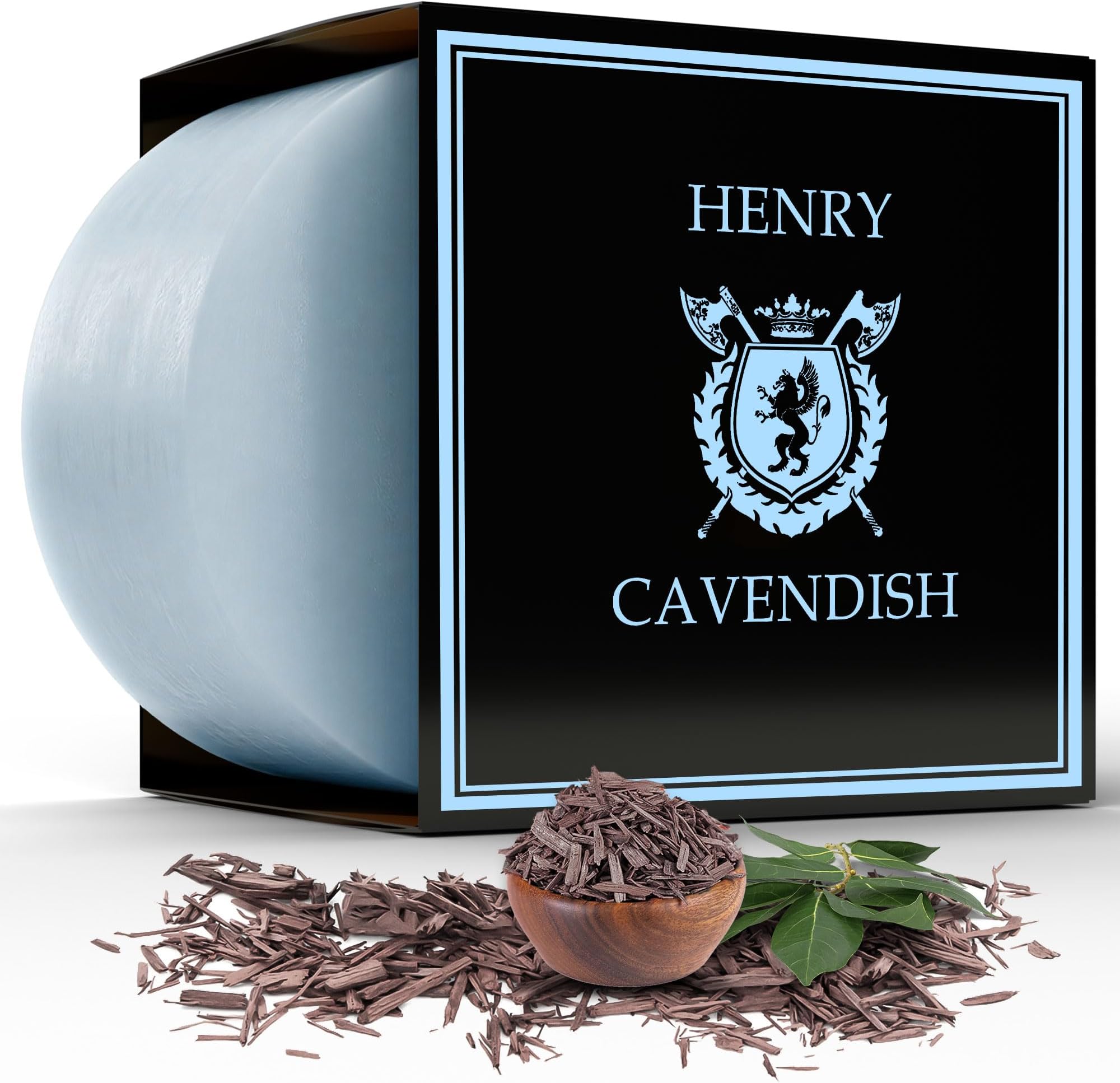 Henry Cavendish Sandalwood Shave Soap for Men & Women - Premium Quality, All Natural, moisturizing Shaving Puck made with Shea Butter & Coconut Oil for a Smooth Comfortable Shave. 4 Oz Puck Refill