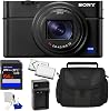 Cámara compacta premium Sony RX100 VII con sensor CMOS apilado de 1.0 tipo, lente ZEISS, (DSC-RX100M7) paquete con tarjeta SD de 64GB + batería extra + cargador + bolsa + kit de inicio + más (Renovada) 1
