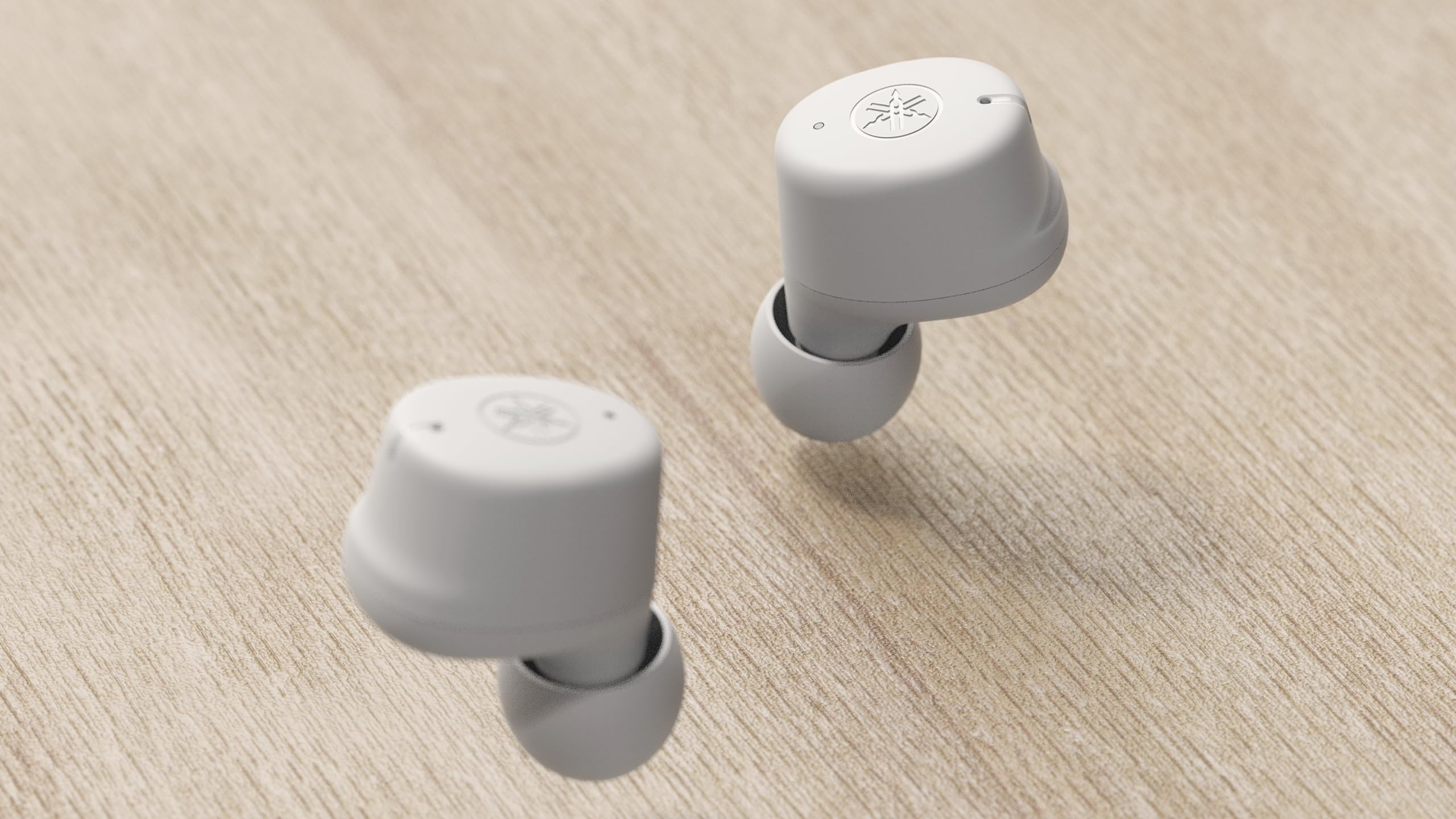 Yamaha TW-E3C - Auriculares in-Ear inalámbricos Bluetooth con Sonido Verdadero y Captura de Voz Clara, Color Beige